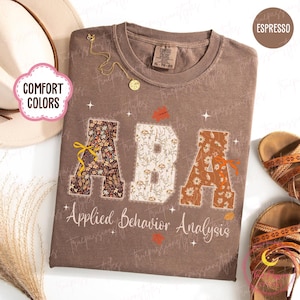 Comfort Colors® Fall ABA Shirts, Applied Behavior Analysis Shirt, Gift for ABA Therapist, ABA Therapy Tee, Autism Awareness Shirt T1472