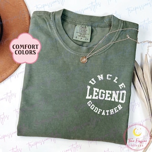 Comfort Colors® Onkel Legende Pate Shirt, Vatertagsgeschenk, neuer Onkel Tshirt, Babypartygeschenk für Onkel, bester Onkel Shirt S02393