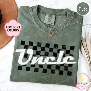 Comfort Colors® Checkered Uncle Shirt, Gift For New Uncle, Birthday Gift For Uncle, Fathers Day Gift, Uncle Announcement Shirt S01758
