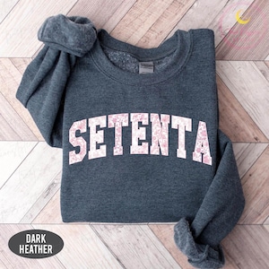 Pink Toile Setenta Sweatshirt, Chinoiserie 70th Birthday Shirt, 70th Bday Tshirt, Seventy Birthday Tee, Turning 70 Gift T2828