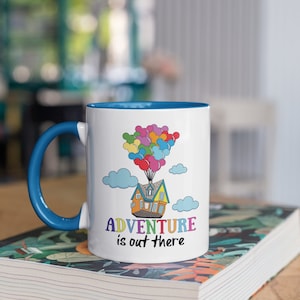 Adventure Is Out There Mug, Up The Movie, Balloons Castle, Cute Up Balloon House, Carl and Ellie Couple Mug, Inspired Up Gift E2666