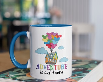 Adventure Is Out There Mug, Up The Movie, Balloons Castle, Cute Up Balloon House, Carl and Ellie Couple Mug, Inspired Up Gift E2666