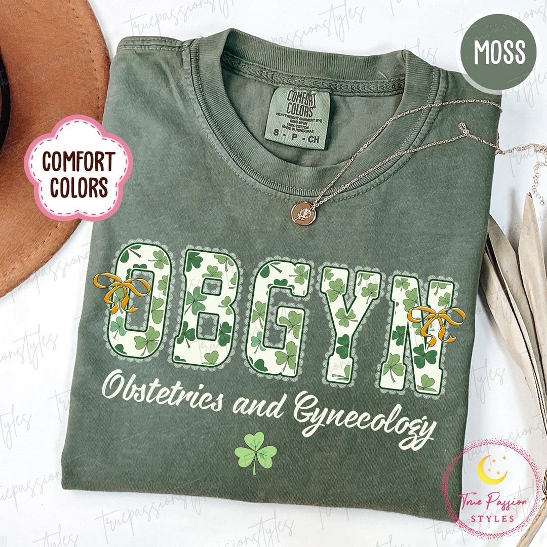 Comfort Colors® OBGYN St Patricks Day Shirt, Coquette Obstetrics and ...