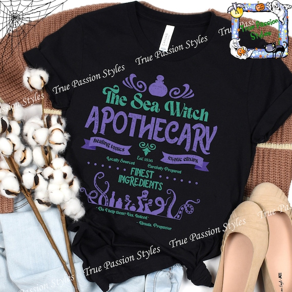 Ursula Halloween Shirt, Little Mermaid T-shirt, Villain The Sea Witch Apothecary Tee E2255