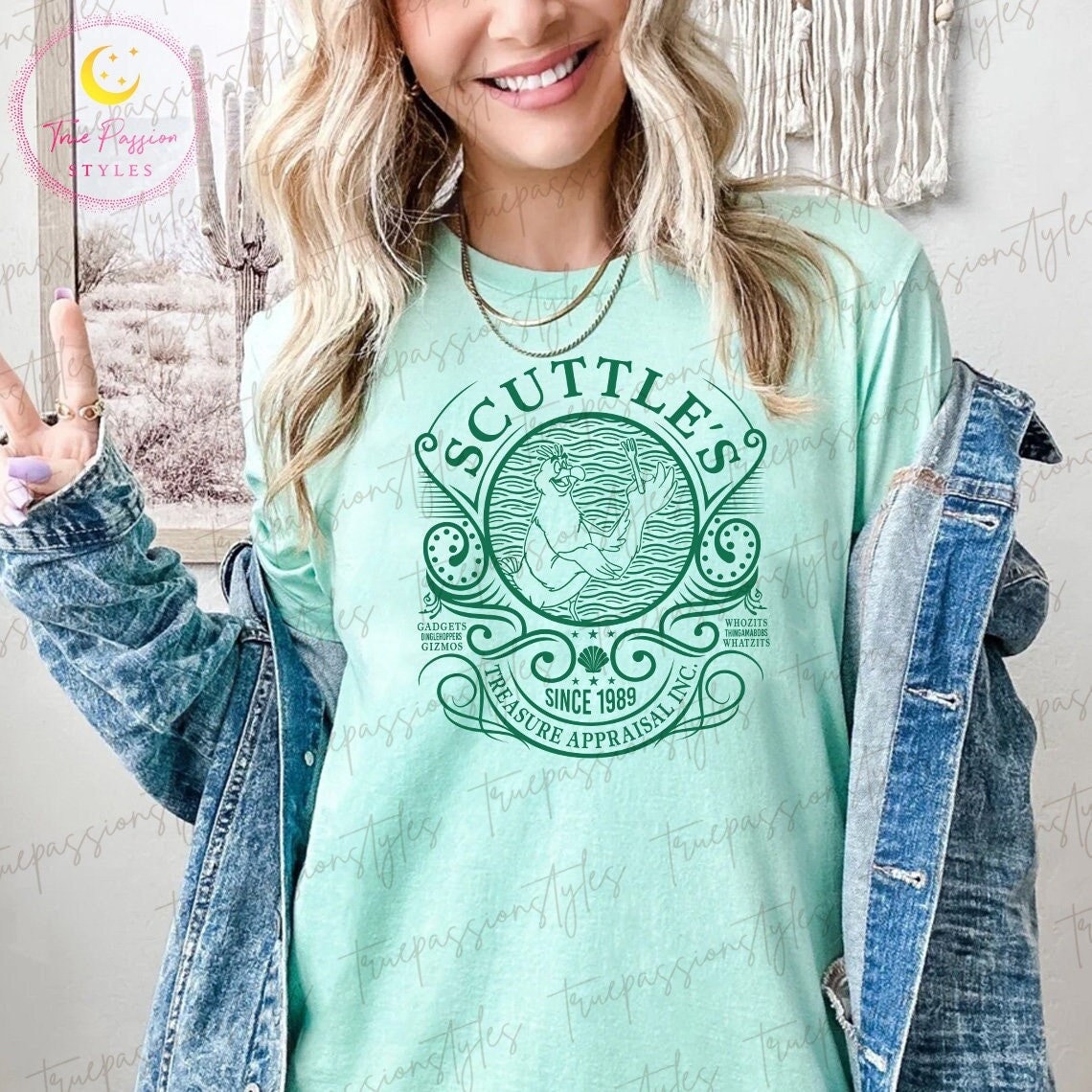 Chemise d'évaluation du trésor de Scuttle, chemise La petite sirène, manches longues, sweat-shirt, sweat à capuche E7081
