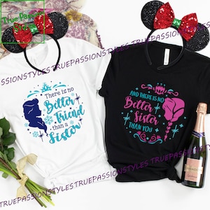 Frozen Elsa and Anna Shirt, Bestie BFF, Happiest Besties On Earth, Frozen Sisters, Siblings Matching For Adult, Youth, Toddler E2597- E2598