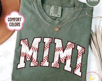 Comfort Colors® Baseball Mimi Shirt, Baseball Mimi Tshirt, Baseball Shirt For Mimi, Baseball Game Day Shirt, Mothers Day Gift S04085