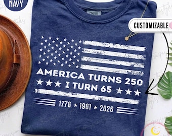 Vintage 65-årsdagströja, amerikansk flagga födelsedagspresent, patriotisk födelsedagströja 2026, 65-årsdagströja, födelsedagströja 1961 S06450