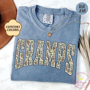 Comfort Colors® Camouflage Gramps Shirt, Fathers Day Gift For Gramps, Gramps Gifts, Retro Gramps Shirt, Camo Hunting Gramps Tee S03243