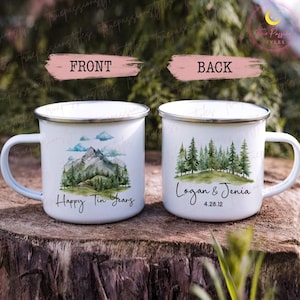 Personalized Tin Years Mug, Custom 10 Years Anniversary Mug, 10 Year Husband Wife Gift T1046
