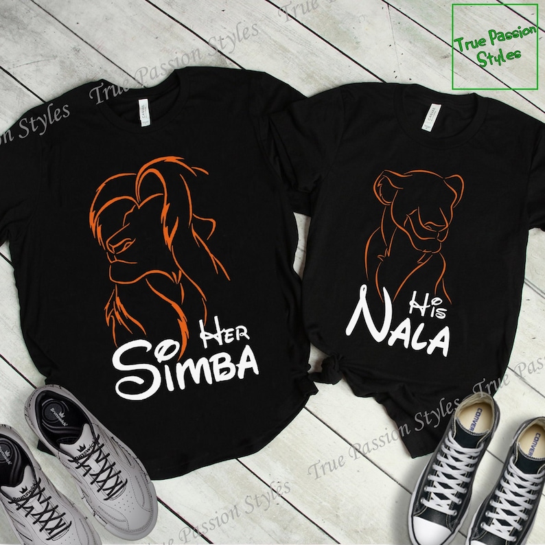 Simba Nala Shirts Lion King Disney Couple Tee Animal Kingdom - Etsy