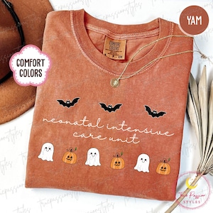 Maglietta di Halloween per infermiere di terapia intensiva neonatale Comfort Colors®, maglietta per infermiere di terapia intensiva neonatale, regalo autunnale per infermiere di terapia intensiva neonatale, maglietta per laureato in infermiere di terapia intensiva neonatale S04093