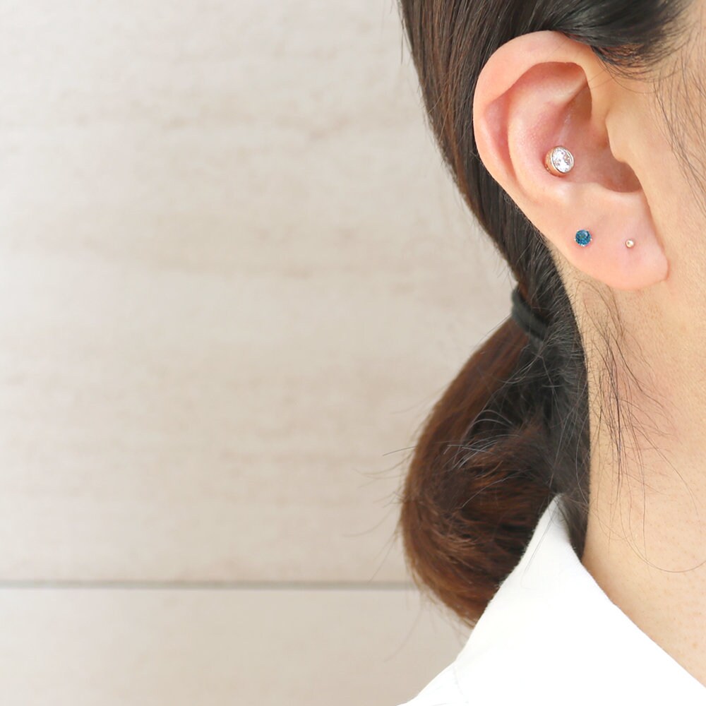 ピアス STONEHENgE SHe 14K Piercing Flat Back Piercing aus 585 Echtgold (14K) – Lisa Eleni