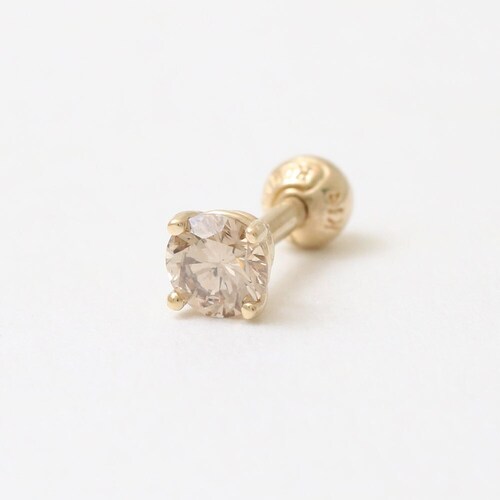 14K Solid Gold Marquise Genuine Diamond Cluster Cartilage Stud - Etsy