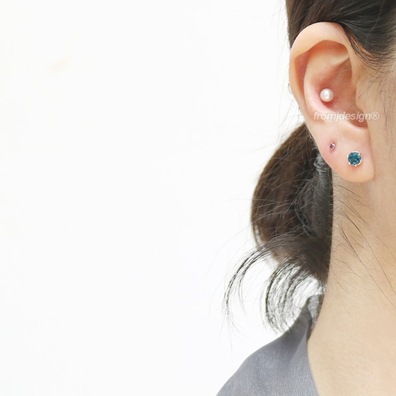 ◆STONEHENgE◆ 14K Cubic Piercing SA24BA8T Single Designer fashion, Seoul-fully created | W Concept