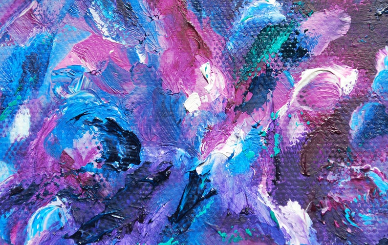 Original Oil Finger Painting Abstract Art Modern Etsy