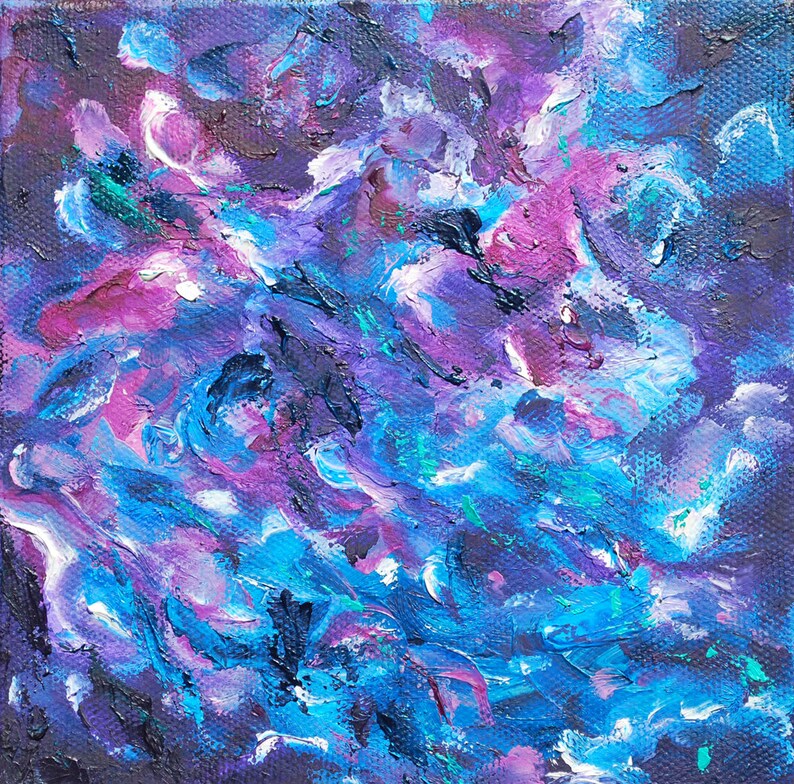 Original Oil Finger Painting Abstract Art Modern Etsy