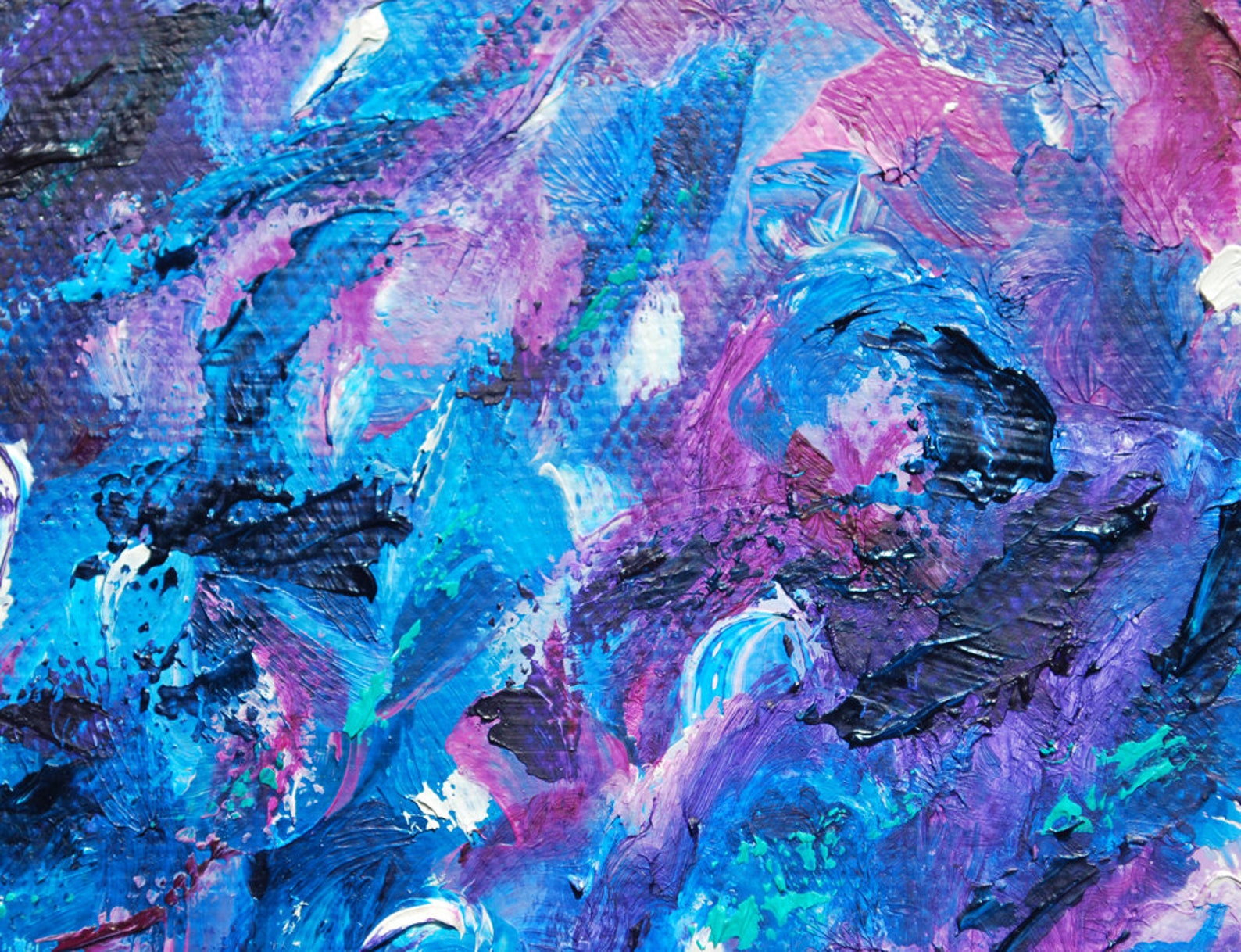 Original Oil Finger Painting Abstract Art Modern Etsy