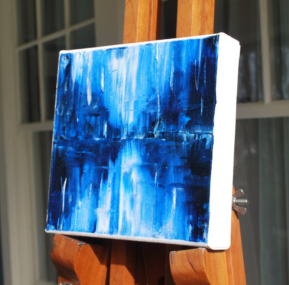 F15号】good blue(FRANCOIS) oil painting Blue Flower 11X14