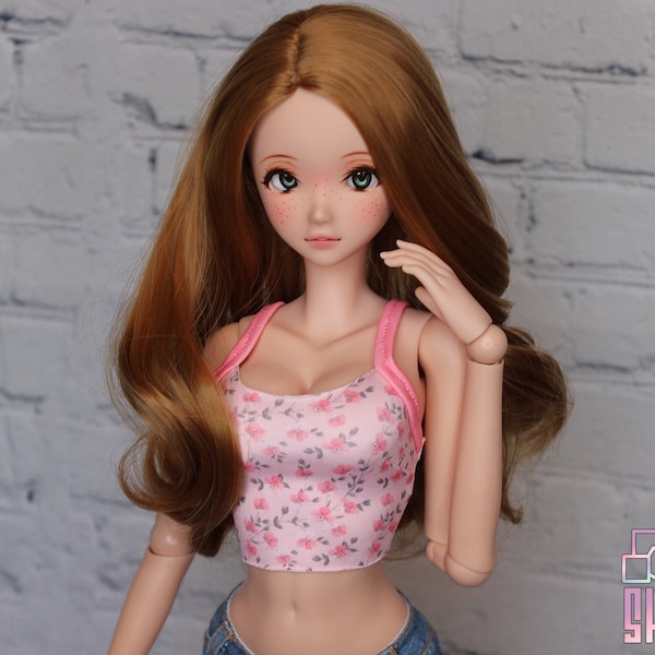 Country girl simple raw edge cami tank top for Smart Doll