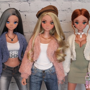 Fuzzy Cardigan for Smart Doll and SD BJD (Fits Pear and Standard Sizes)