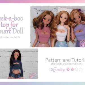 Smart Doll Sewing Pattern and Tutorial - Peek-a-boo Top - Short and long sleeve versions