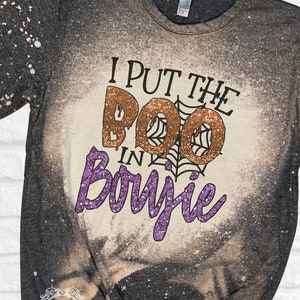 I put the BOO in Boujie Tee - Halloween Shirt - Boujee - Witch Tee - Bleached Shirt - Halloween Shirt - Distressed Tee  - Bleached Tshirt