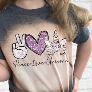 Kids Unicorn Shirt, Bleached Shirt, Toddler Shirt, Bleach Kids Shirt, Kids Tee