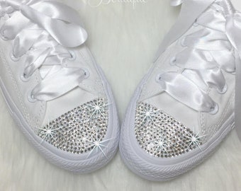 bedazzled converse wedding shoes