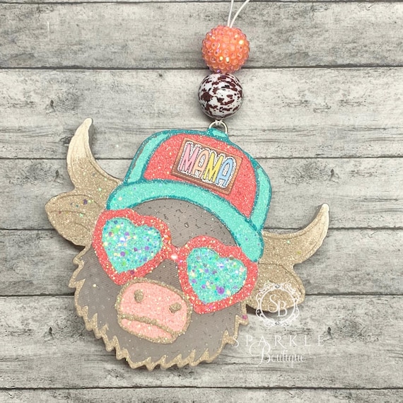 Mama Car Freshie Highland Cow Car Charm