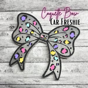 Coquette Bow Freshie Cheetah Car Freshie Car Freshener Bow Lover Gift More Colors
