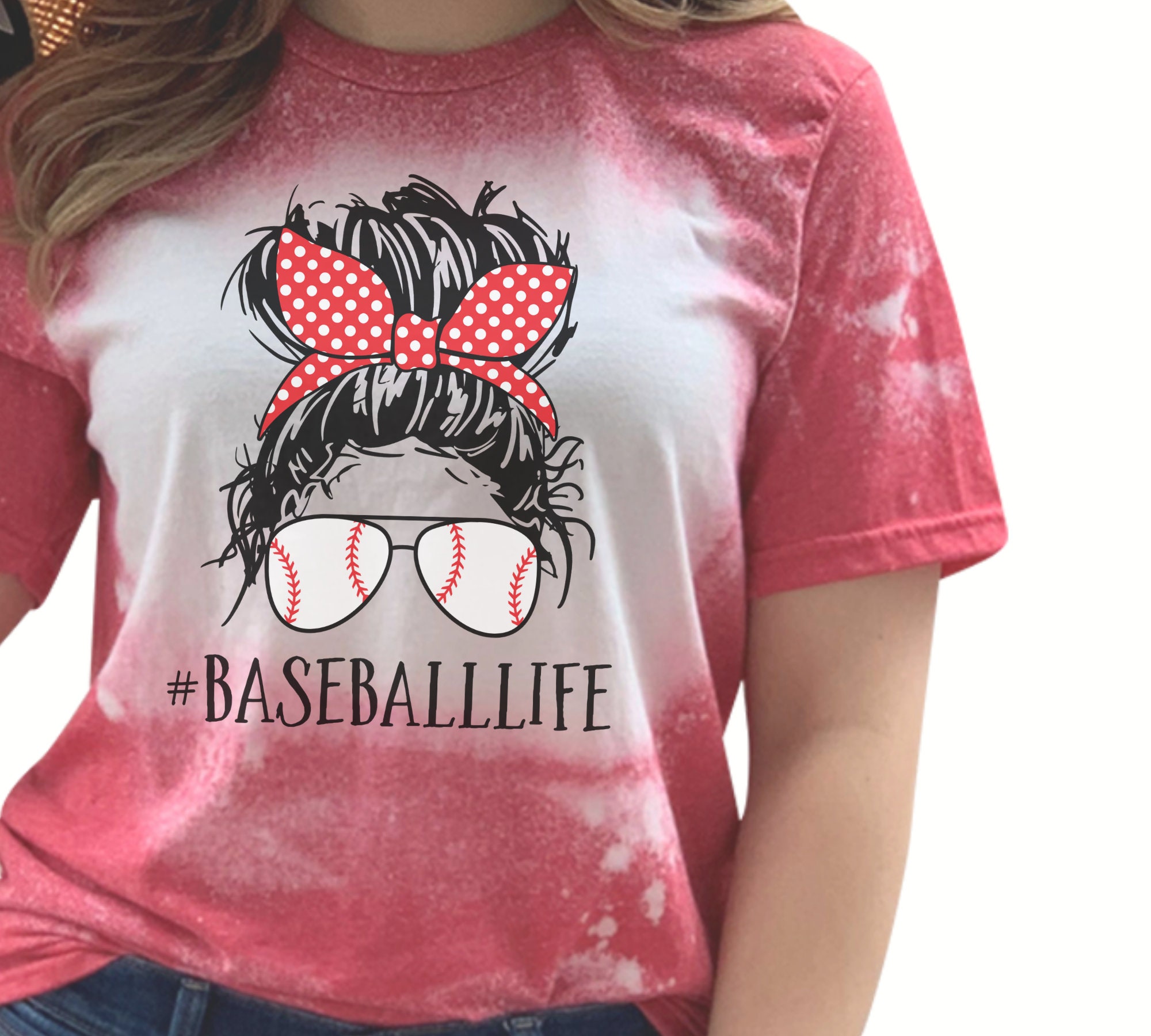 Camisa de beisbol para mujeres Camisa de beisbol Camisa blanqueada Camiseta de beisbol Mama de beisbol Camiseta angustiada Regalo para mama Etsy Mexico