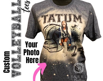 Custom Picture Volleyball Shirts - Volleyball Mom Shirt - Personalized Photo Shirt - Custom Sports Mom - Volleyball Season - Ball Mom