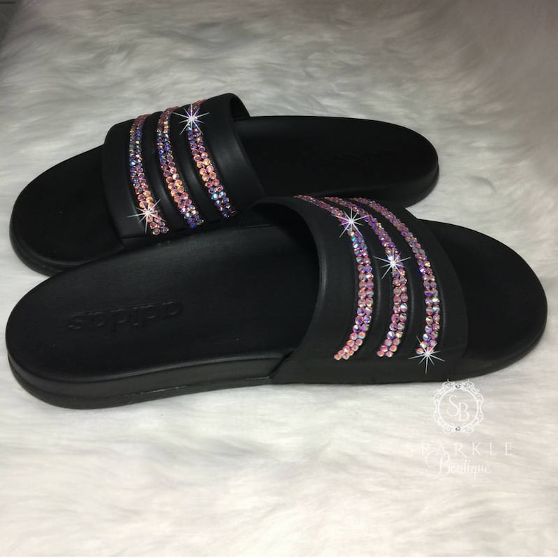 bling adidas slides