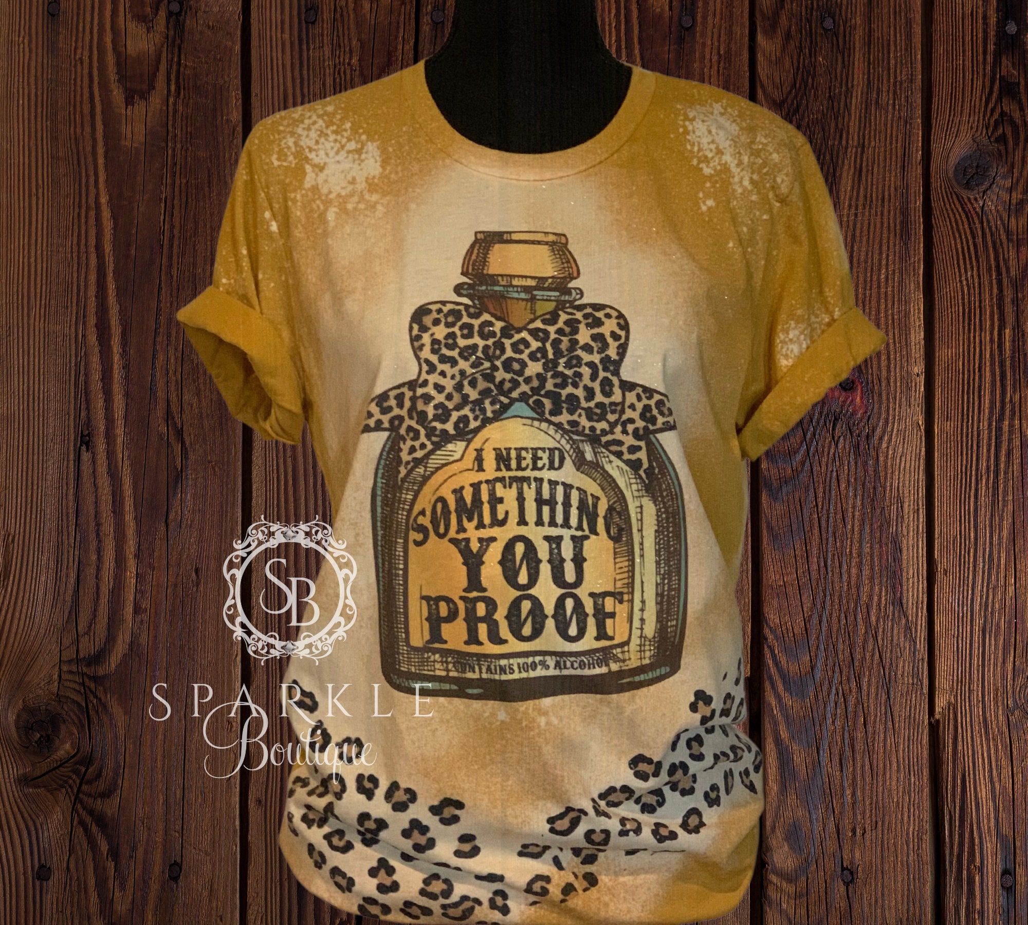 You Proof Shirt, Bleached Shirt, Distressed Sparkly Glitter Country S…