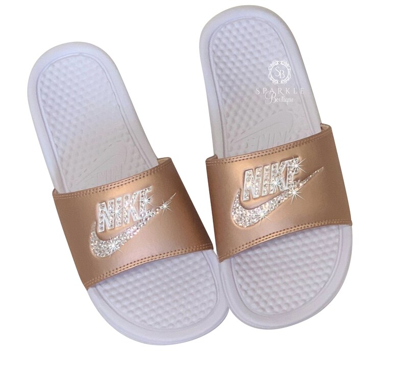 nike slides swarovski crystals