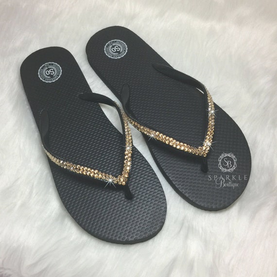 bedazzled flip flops