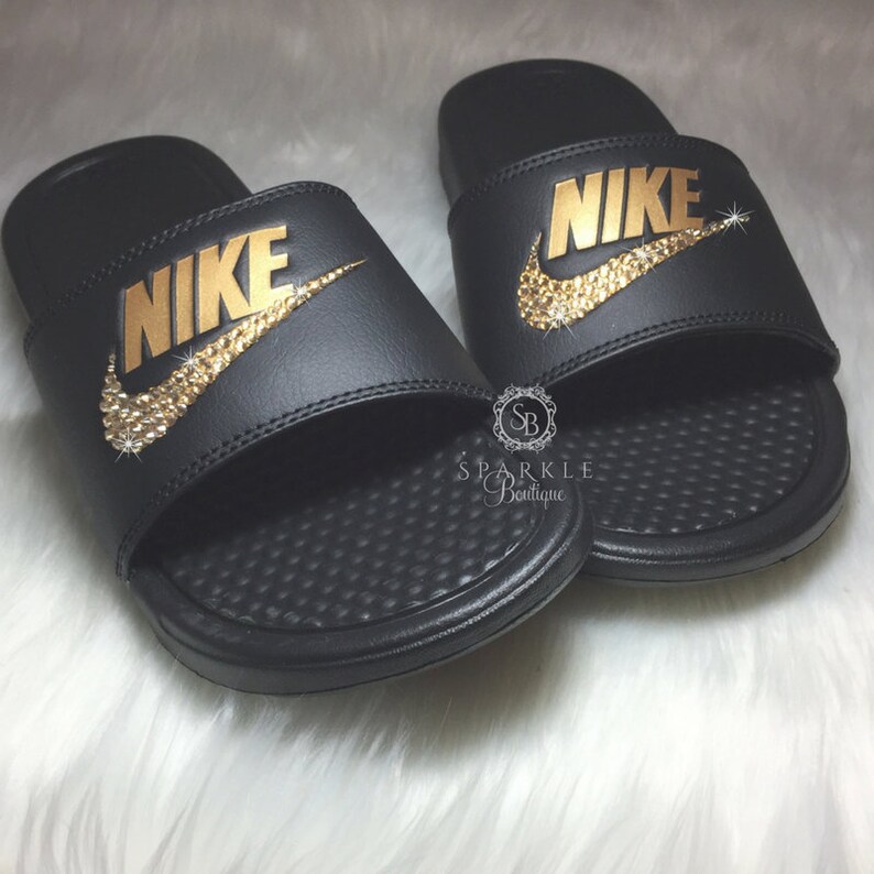 glitter nike sandals