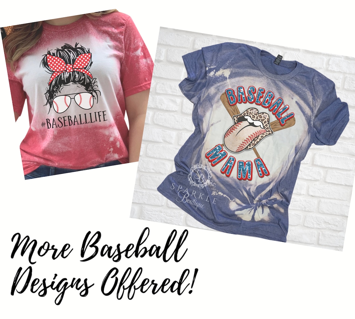 Womens Baseball Shirt BLEACHED SHIRT Baseball Tee Etsy