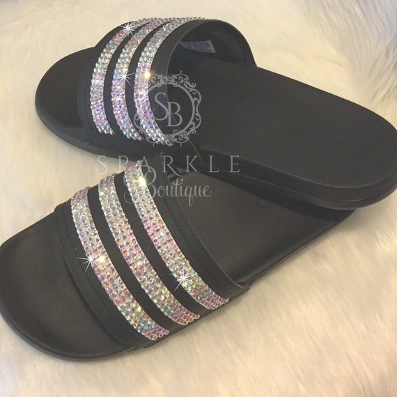 bling adidas slides