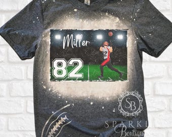 Football Shirt Football Mom Shirt Custom Personalized Bleached Football Shirt Football Team Football Gift Football Player Football Coach