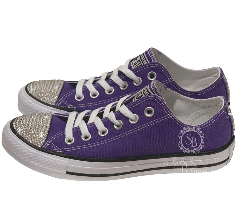 purple bling converse