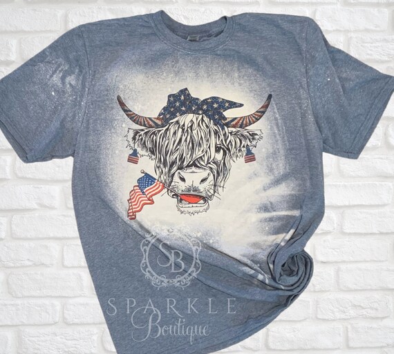 4th of july cow shirt