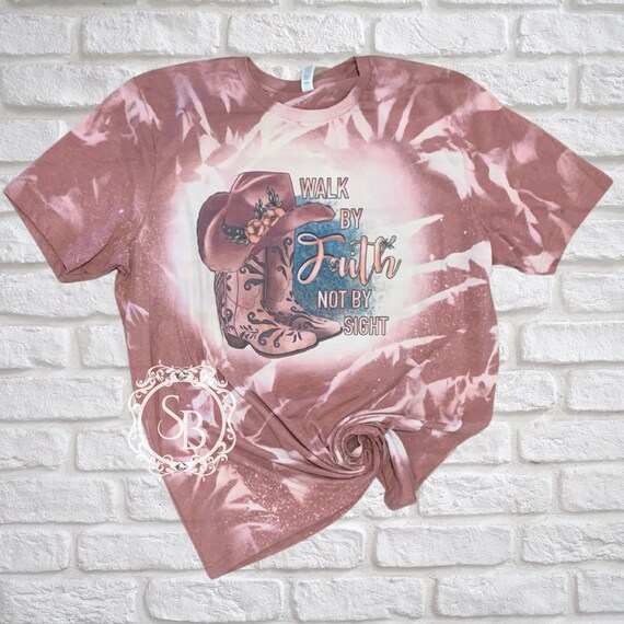 Walk by Faith Bleached Shirt Distressed 