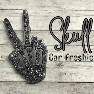 Skull Car Freshie Peace Out Car Freshie Peace Sign Car Freshie Skellie Gift Aroma Scented Car Candle Freshies for the Car Freshener