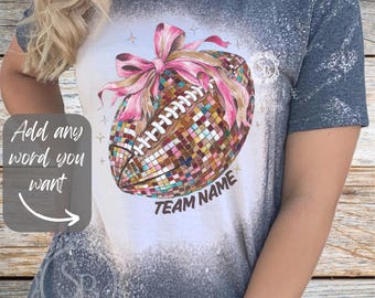 Fußball-Kokette Bogen-Hemd Personalisierte Fußball-Mamma-T-Shirt Kundenspezifisches T-Stück Fußball-Mannschaft