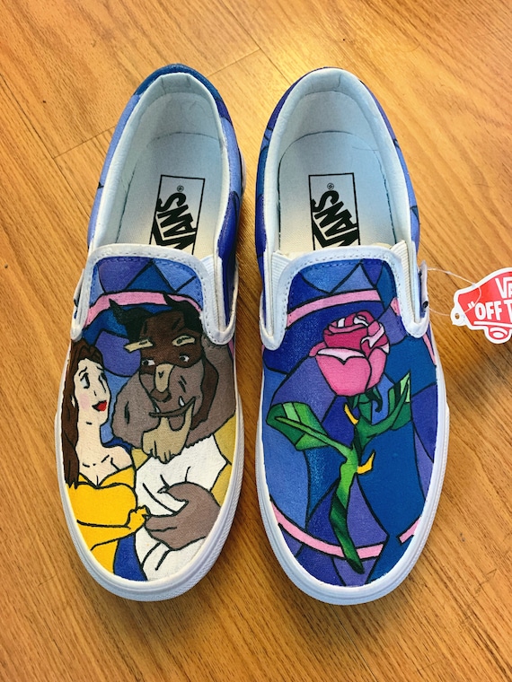 Beauty and The Beast Vans | Etsy