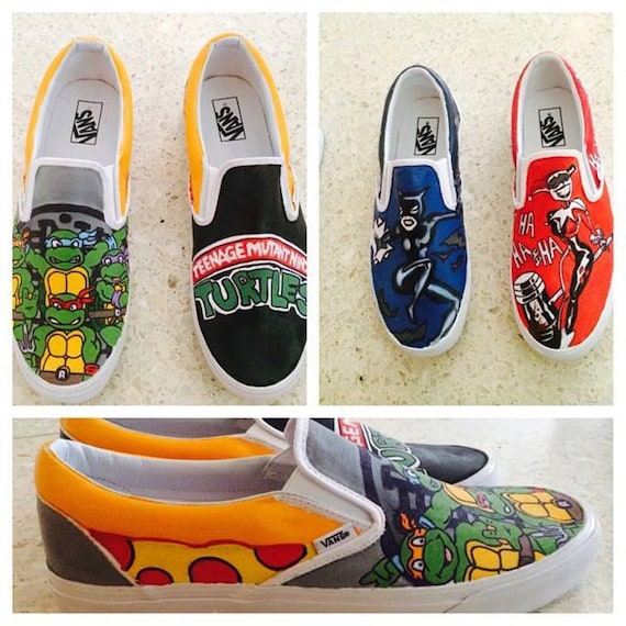 ninja turtle slip on shoes
