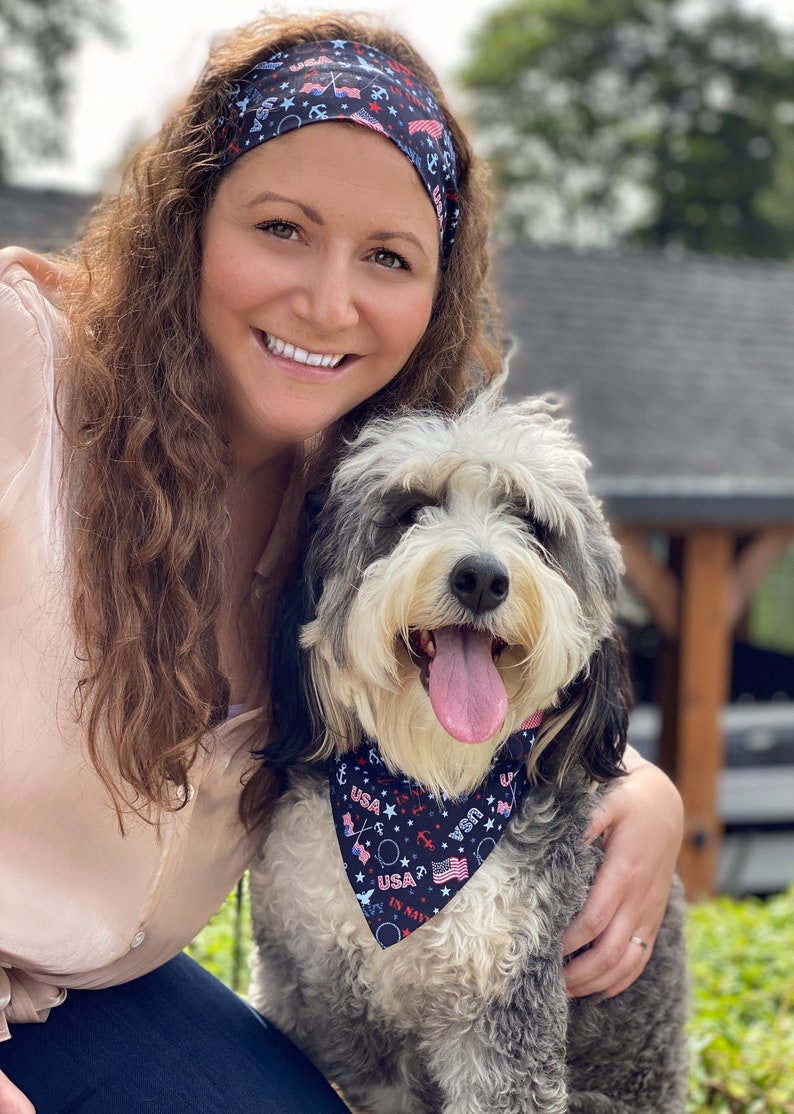 Matching Headband and Dog Bandana Set Dog Mom Gifts100 Etsy