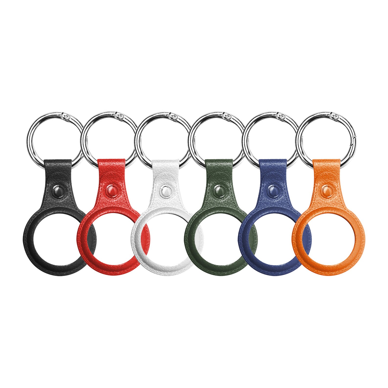 Faux Leather Airtag Holder With Key Ring Apple Airtag Etsy